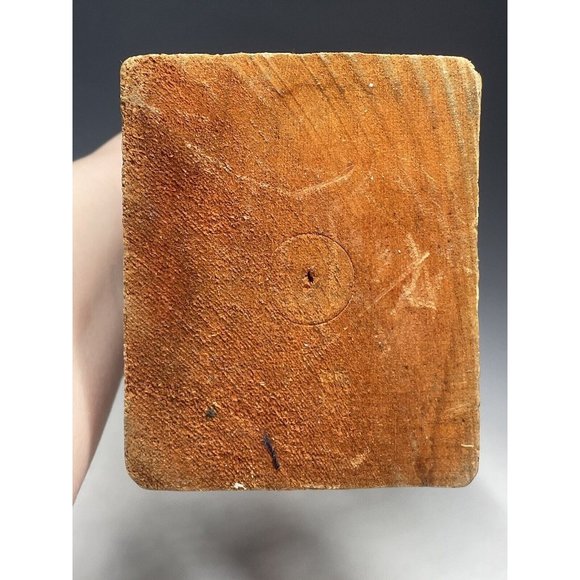 12" Vintage Hand Carved Wooden Statue Manager Businessman Wood Carving Art - Picture 4 of 10